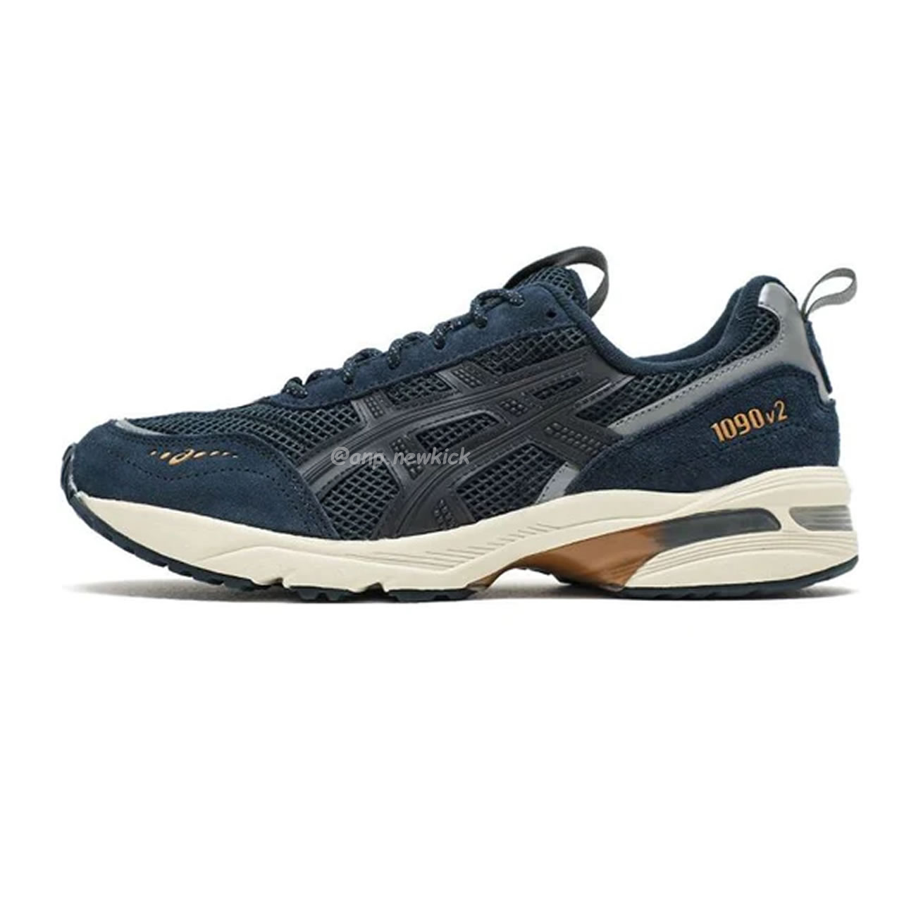 Asics Gel 1090 Grey Beige Birch French Blue White Sage Silver Cream Brown Silver Cream Gray Blue (3) - newkick.app